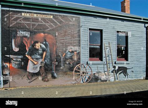 murals in Sheffield Tasmania Australia Stock Photo - Alamy