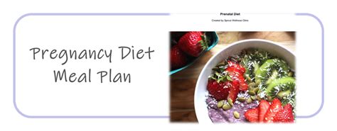 Prenatal Diet Meal Plan