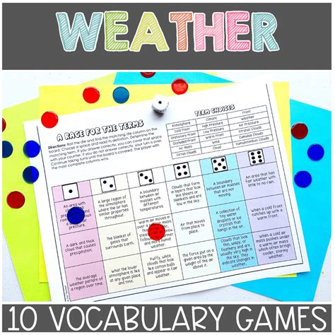 Weather Science Vocabulary Games