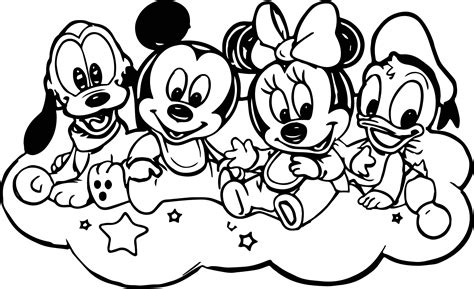 Coloring Pages Of Baby Mickey Mouse And Friends - coloringpages2019