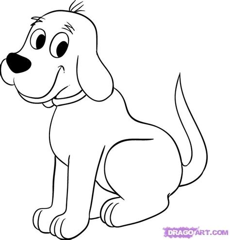 dog cartoon for colouring - Clip Art Library