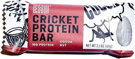 Exo Cricket Flour Protein Bars, Cocoa Nut, 12 Count, 10g Protein, Paleo Friendly, Gluten-free ...