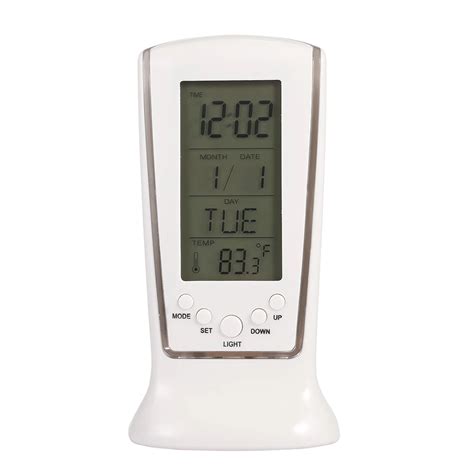 LED Digital Temperature Alarm Clock Table Clocks With Alarm Calendar ...