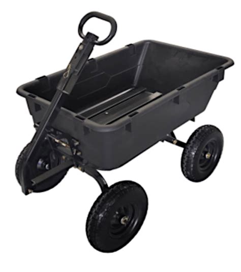 4-Wheel Poly Dump Cart 1200lb Capacity with Hitch/Handle - Wilco Farm ...