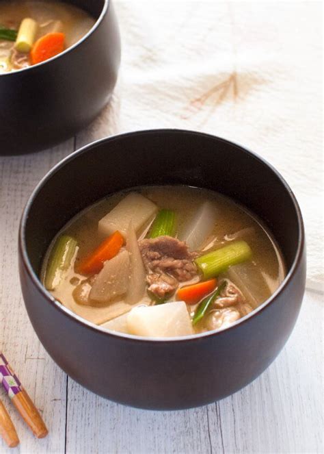 Tonjiru (Pork and Vegetable Miso Soup) | RecipeTin Japan