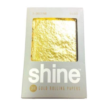 Shine 24k Gold Rolling Papers 2-Pack - Heady Treasures | Bitcoin Smoke Shop