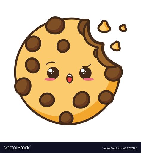 Kawaii fast food vector image on VectorStock | Food cartoon, Cookie ...