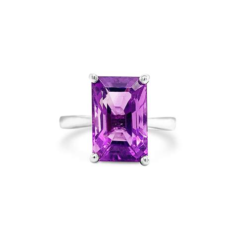 Amethyst Emerald Cut Ring – Stefan Diamonds