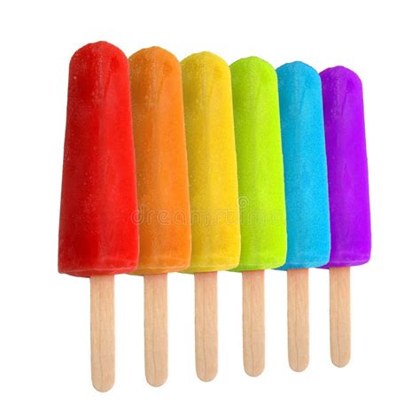 Rainbow Popsicle stock photo. Image of green, frozen - 65130066