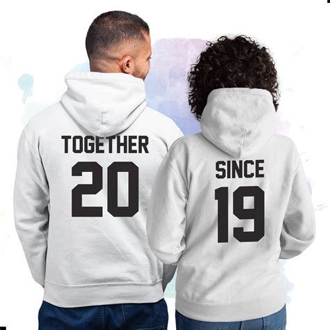 Together Since Couple Hoodies, Matching Hoodies, Personalized Couple Hoodie