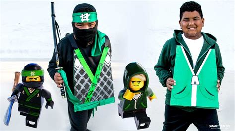 DIY LEGO NINJAGO Movie Costume - Reversible GREEN NINJA Lloyd Costume