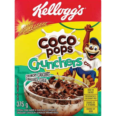 Kellogg's Coco Pops Crunchers Chocolate Flavoured Cereal 375g | Family Cereals | Breakfast ...