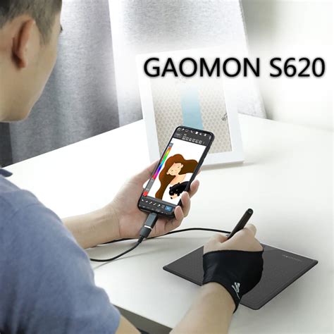 GAOMON S620 6.5 x 4 Inches Digital Tablet Support Android Phone Windows Mac OS System Graphic ...