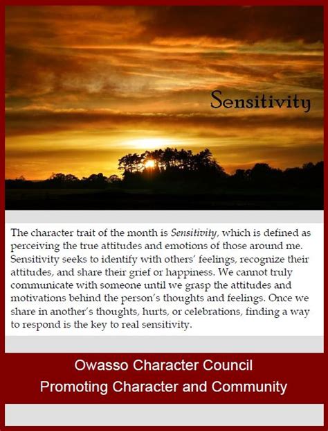 December Character Trait: Sensitivity - Owassoisms.com