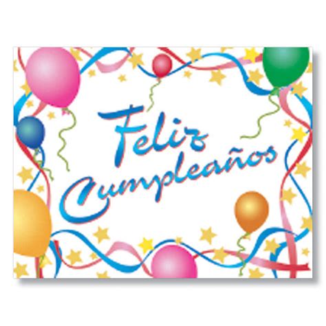 Happy Birthday Feliz Cumpleanos Spanish Birthday Card