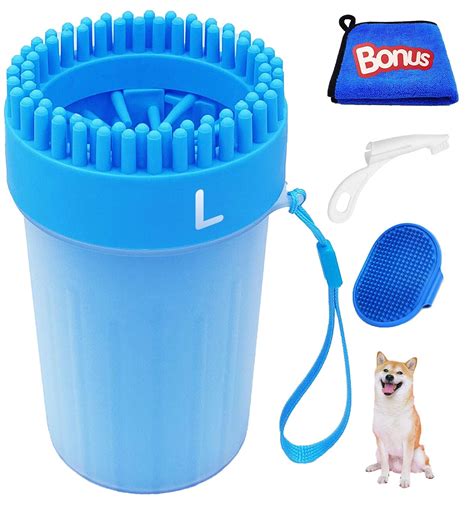 Amazon.com: 4 Pcs Portable Dog Paw Washer Cleaner Set, 2 in 1 Silicone ...