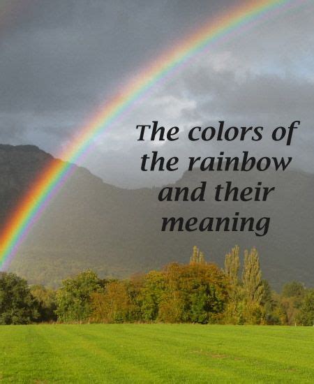 The colors of the rainbow and their meaning. | Color psychology ...