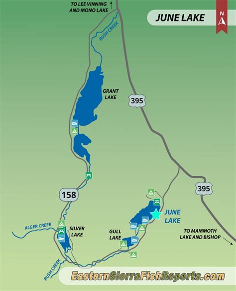 June Lake Loop - June Lake, CA - Fish Reports & Map