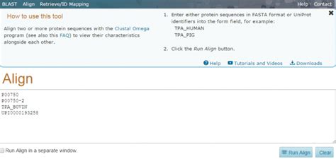 Aligning multiple protein sequences | UniProt