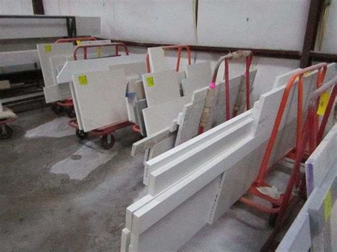 LOT, (12) SHEETROCK CARTS WITH APPROX. (95) REMNANT SLABS AS SHOWN - Rosen Systems