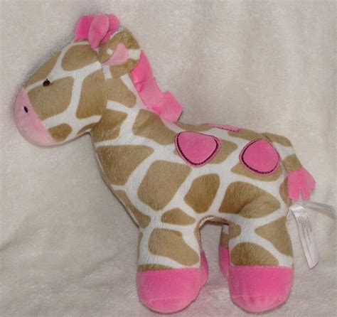 Carters Tan & Pink Giraffe Jungle Plush Baby Stuffed Animal Soft Toy ...