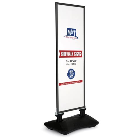 M&T Displays WindPro Weather and Wind Resistant Double Sided Outdoor Pavement Sidewalk Sign for ...