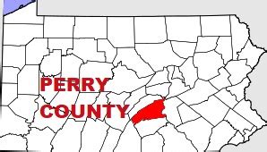 Perry County on the map of Pennsylvania 2024. Cities, roads, borders ...