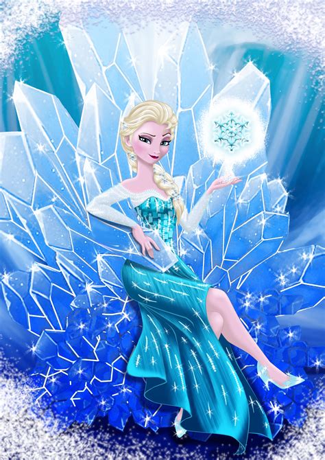 Elsa on the Throne of Ice | Disney frozen elsa, Disney art, Disney