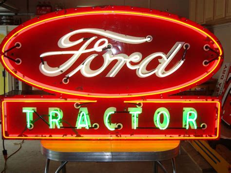 Ford tractors, Tractors, Vintage neon signs