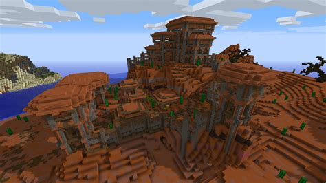 Mesa Biome Castle I have built : r/Minecraft