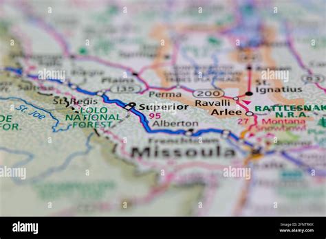 Superior montana map hi-res stock photography and images - Alamy