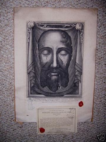 VERONICA VEIL SHROUD TURIN JESUS FACE RELIC 1800'S COA | #41056426