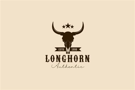 Longhorn logo vector icon illustration 27924741 Vector Art at Vecteezy