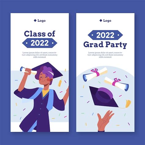 Free Vector | Vertical banner template for graduation celebration