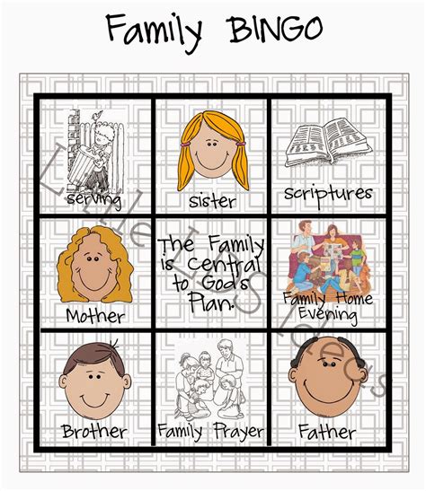 Little LDS Ideas: {Sharing Time} Family BINGO | Sharing time, Lds primary singing time, Primary ...