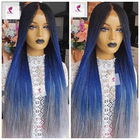 Braided wig,micro twists,blue hair,handmand micro braids,closure wig,senegalese twists | Braids ...