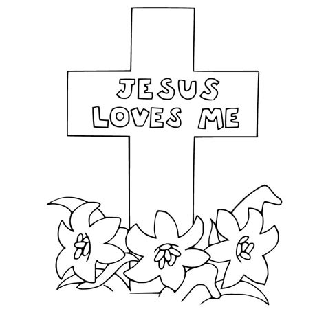 Printable Jesus Loves Me Coloring Page