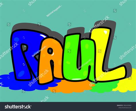 Raul Written Graffiti Style Vector Blue 库存矢量图（免版税）1892420962 | Shutterstock