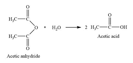 a) The name acetic anhydride implies that the compound will react with water to form acetic acid ...