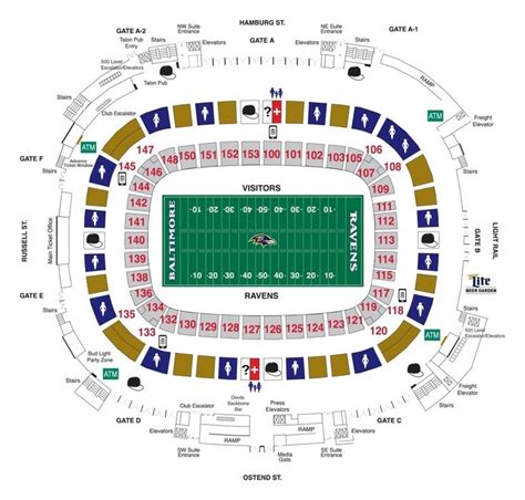 baltimore ravens seating chart | Baltimore ravens, Season ticket, Nfl ...