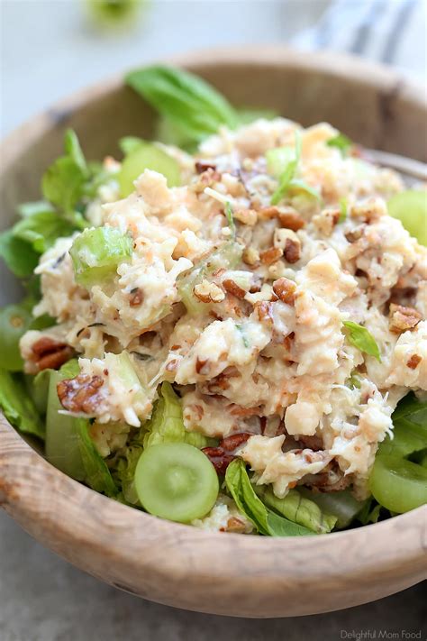 Pecan Chicken Salad - Delightful Mom Food - Simply Healthy Gluten-Free