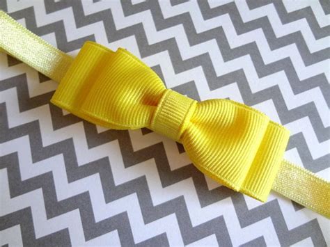 Yellow Bow Headband. Yellow Hair Bow. Yellow by SweetAppleBoutique | Bow headband, Yellow hair ...