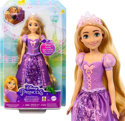 Buy Mattel Disney Princess by Mattel Singing Rapunzel Doll in Signature Clothing, Sings “When ...