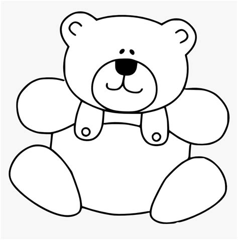 Teddy Bear Black And White Clip Art, HD Png Download - kindpng