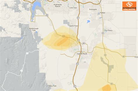 Hail Map for Castle Rock, Colorado July 30, 2012 - Interactive Hail Maps