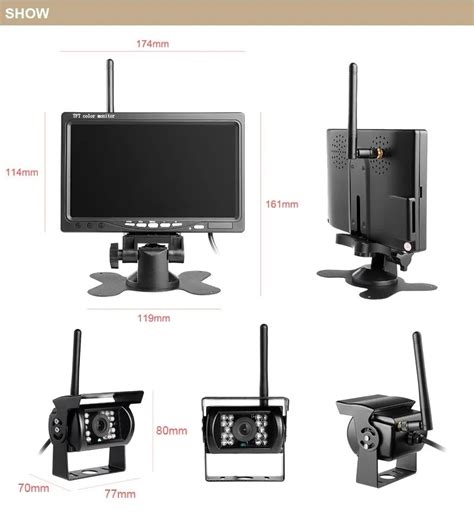 Backup Camera and Monitor Kit Wireless Waterproof For Truck/Semi Trailer/Box Truck/RV When ...