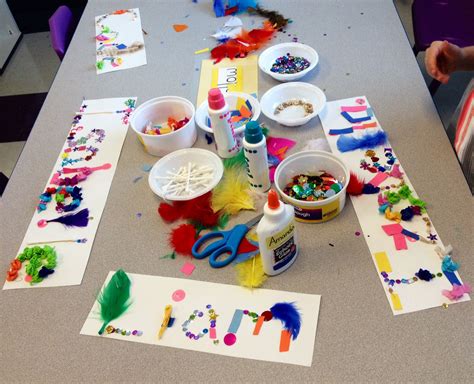 Preschool art projects. Learning to spell their name. Various collage materials.... | Preschool ...