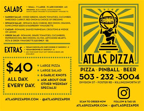 Atlas Pizza - Menu