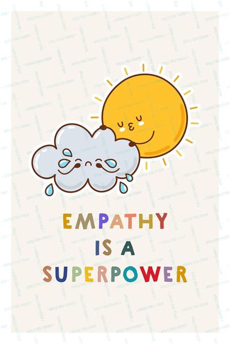 Empathy Printable, Nursery Poster With Message, Empathy is a Superpower ...