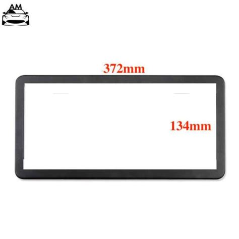 Black Slim License Plate Frame 37.2 x 13.4cm Universal AU Frame - AutoMods